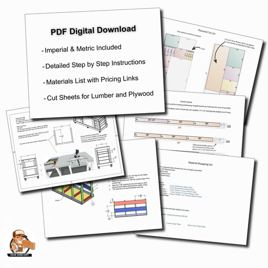 Table Saw Miter Saw WORKBENCH Imperial Plan
