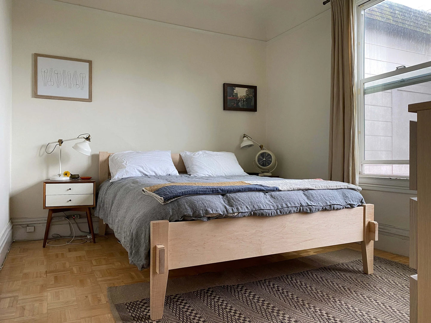 Bed Frame Plans PDF - 35 Page Step-by-Step DIY Build Guide - Japanese Joinery - Queen Bed Plans - Bed Frame Queen - DIY Kids Bed Plan