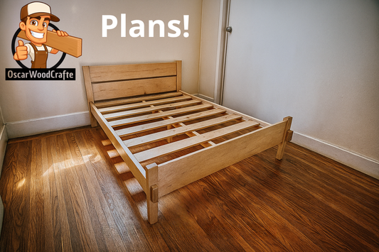 Bed Frame Plans PDF - 35 Page Step-by-Step DIY Build Guide - Japanese Joinery - Queen Bed Plans - Bed Frame Queen - DIY Kids Bed Plan