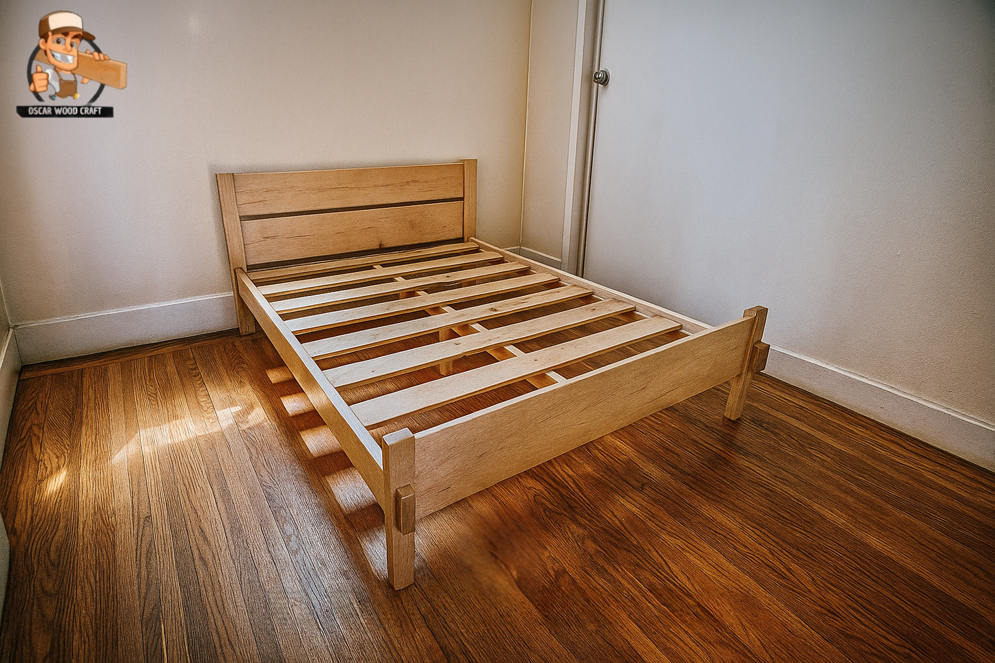 Bed Frame Plans PDF - 35 Page Step-by-Step DIY Build Guide - Japanese Joinery - Queen Bed Plans - Bed Frame Queen - DIY Kids Bed Plan