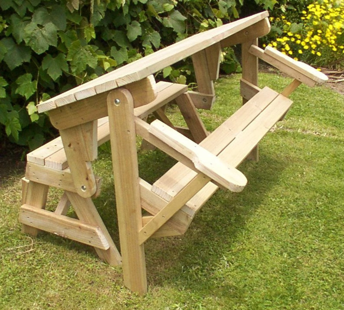 1 piece folding picnic table - woodworking plans