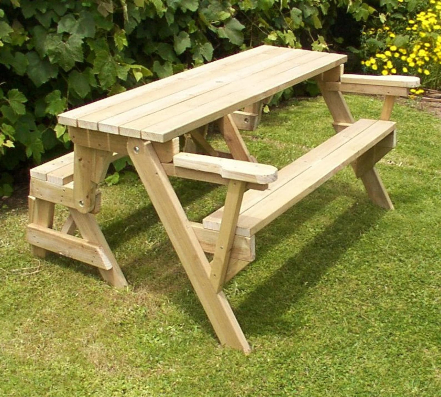 1 piece folding picnic table - woodworking plans