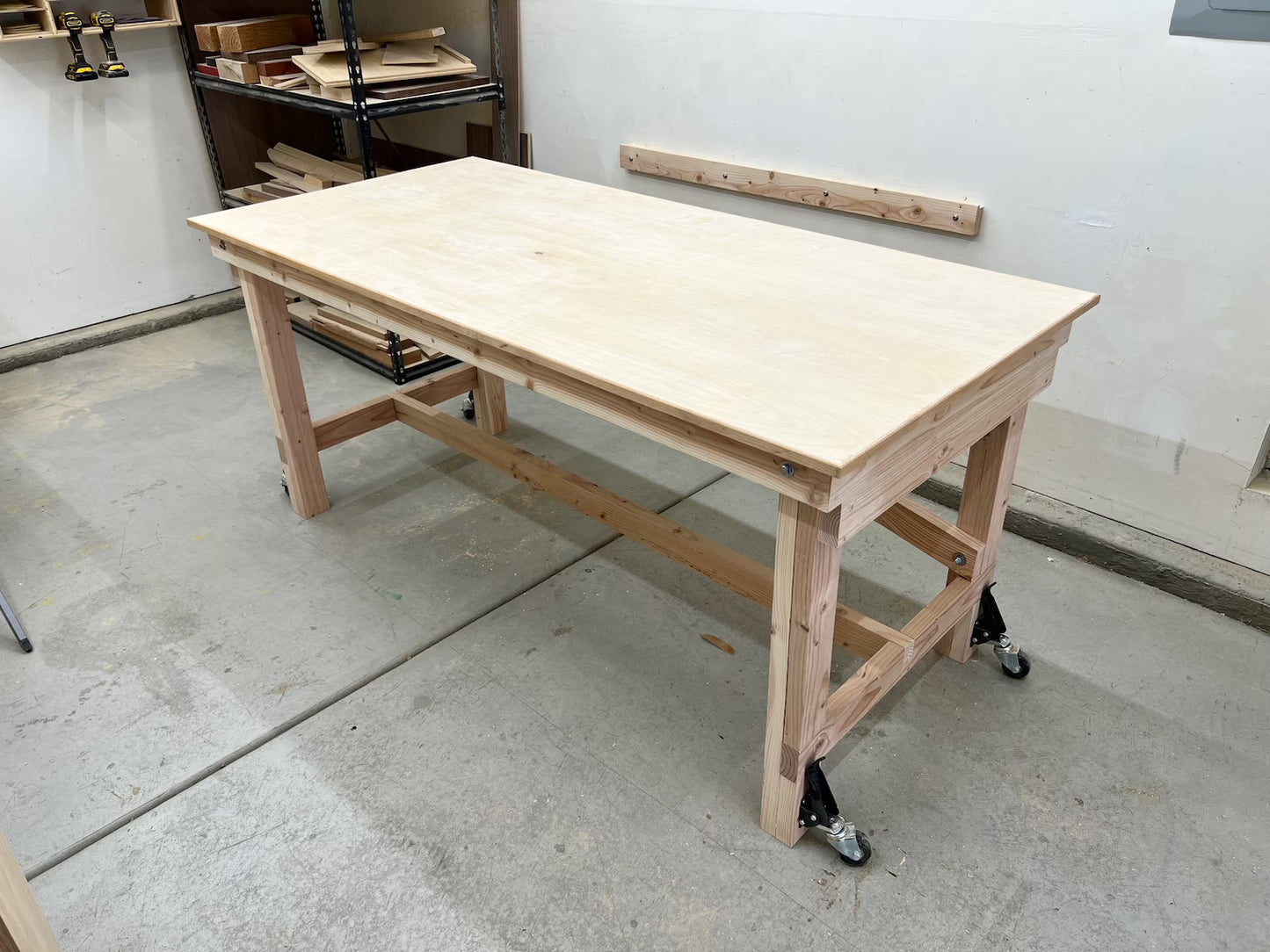 Wall-Mounted Folding Workbench Plans - Imperial AND Metric