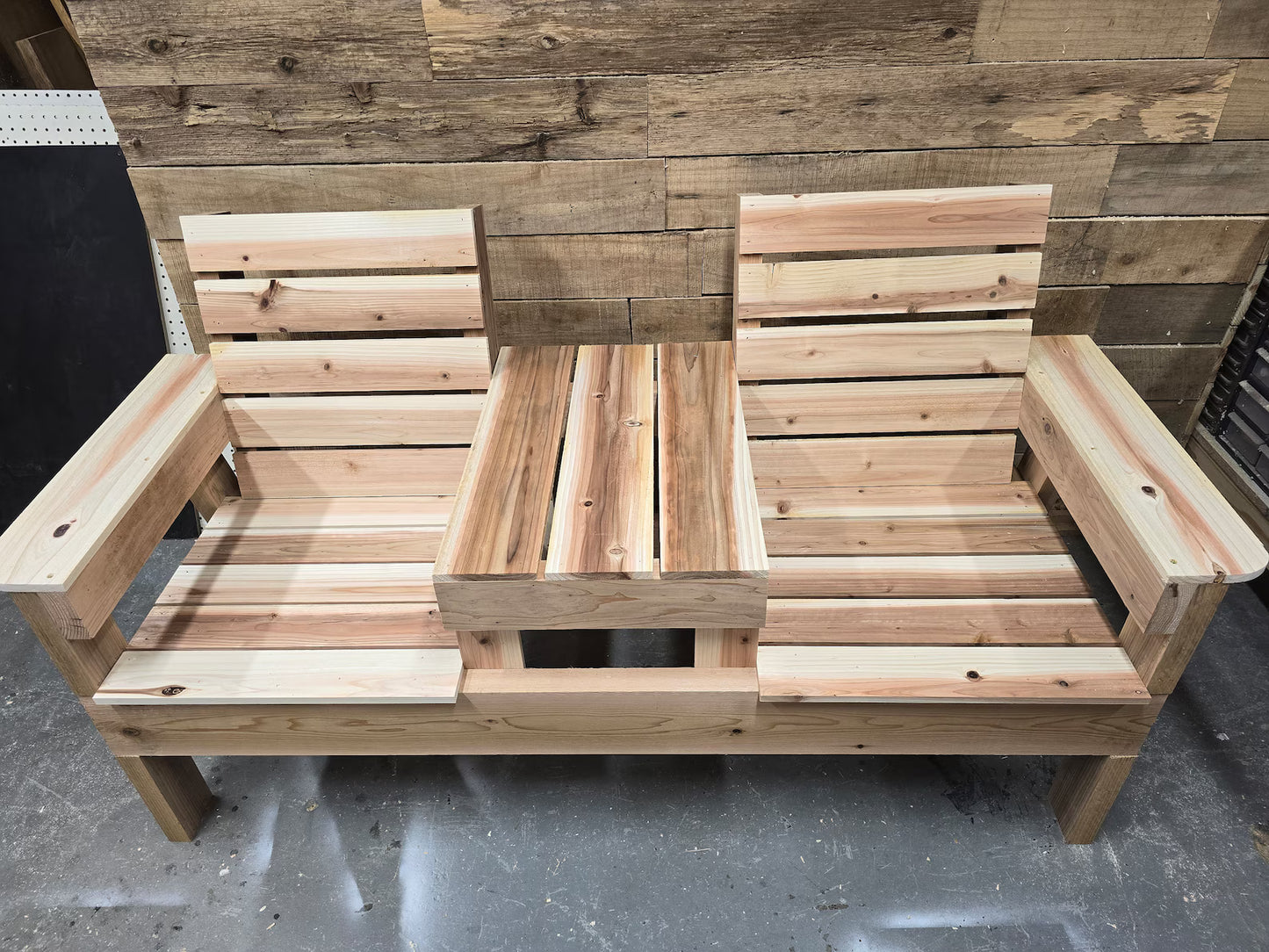 Two Seat Bench with Middle Table Build Plans (Digital Download)