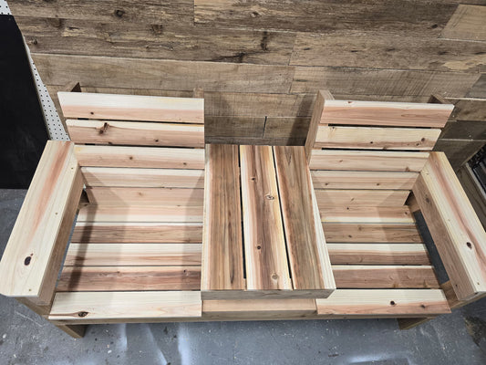 Two Seat Bench with Middle Table Build Plans (Digital Download)