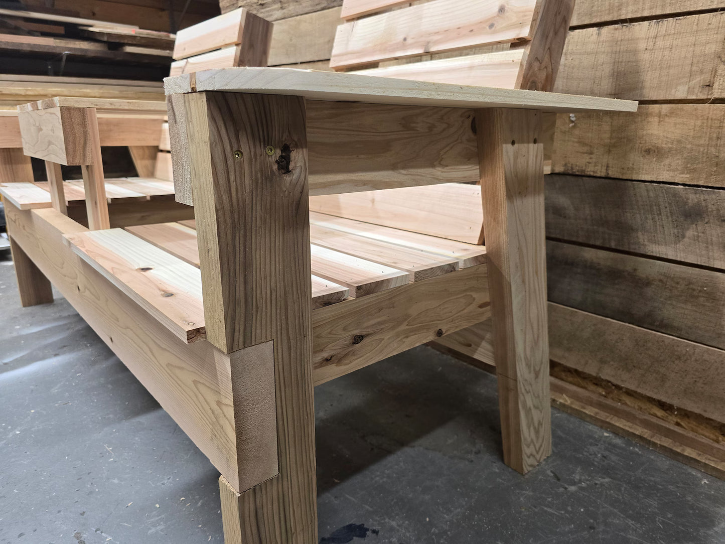 Two Seat Bench with Middle Table Build Plans (Digital Download)