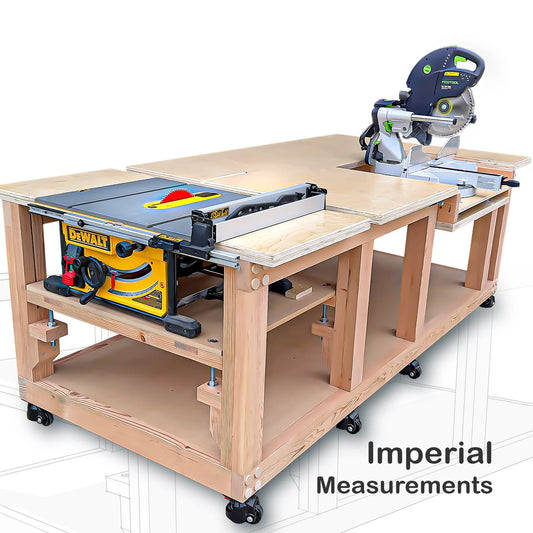 Table Saw Miter Saw WORKBENCH Plan Imperial