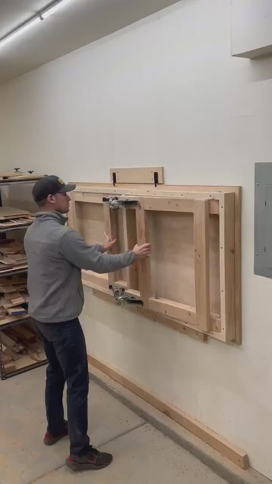 Wall-Mounted Folding Workbench Plans - Imperial AND Metric