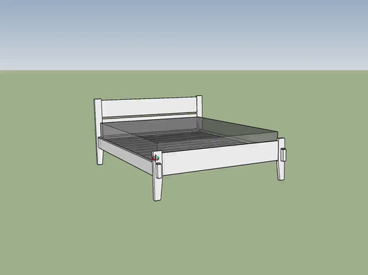 Bed Frame Plans PDF - 35 Page Step-by-Step DIY Build Guide - Japanese Joinery - Queen Bed Plans - Bed Frame Queen - DIY Kids Bed Plan